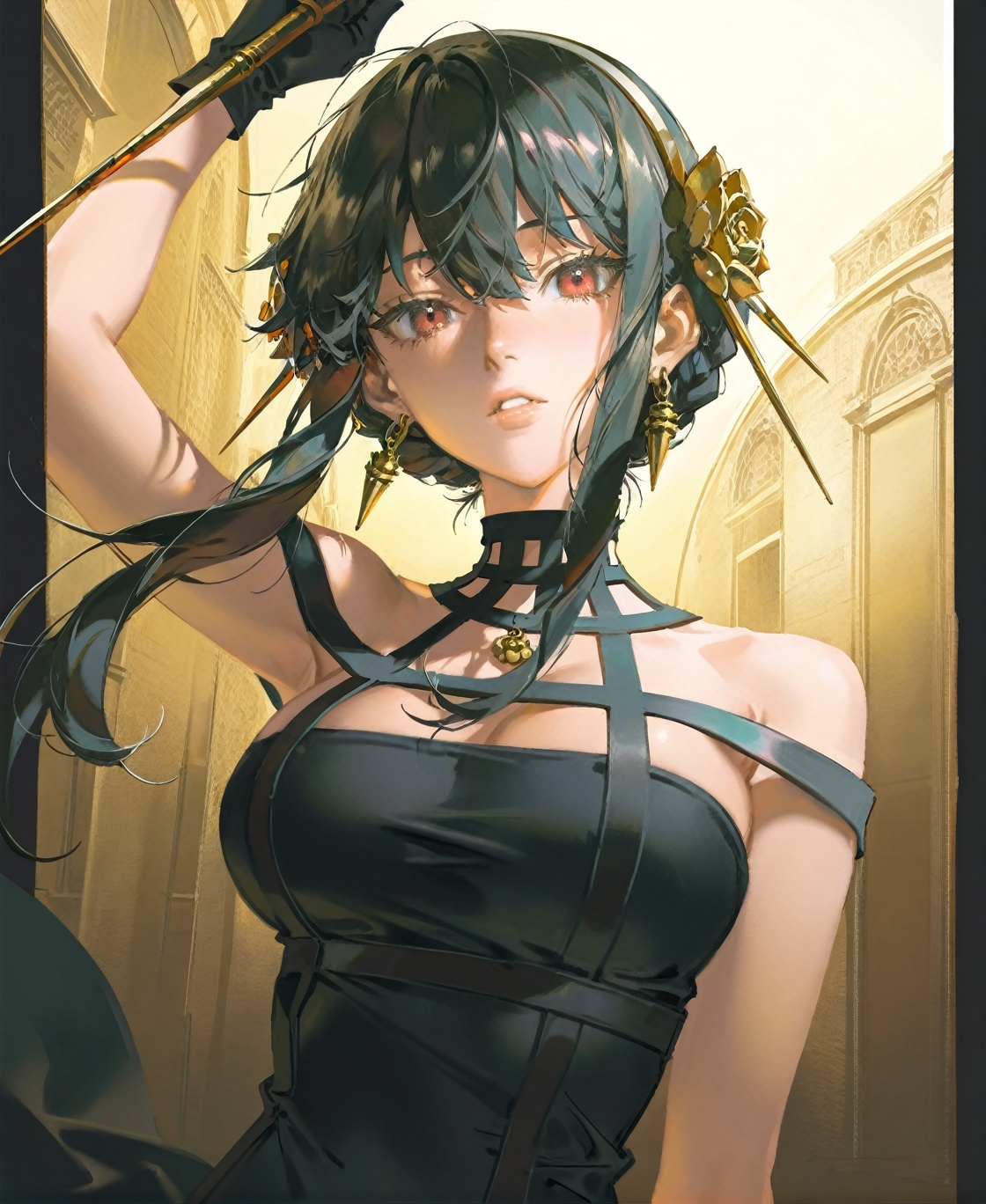 1girl,  Yor Briar,  solo on Tensor.Art