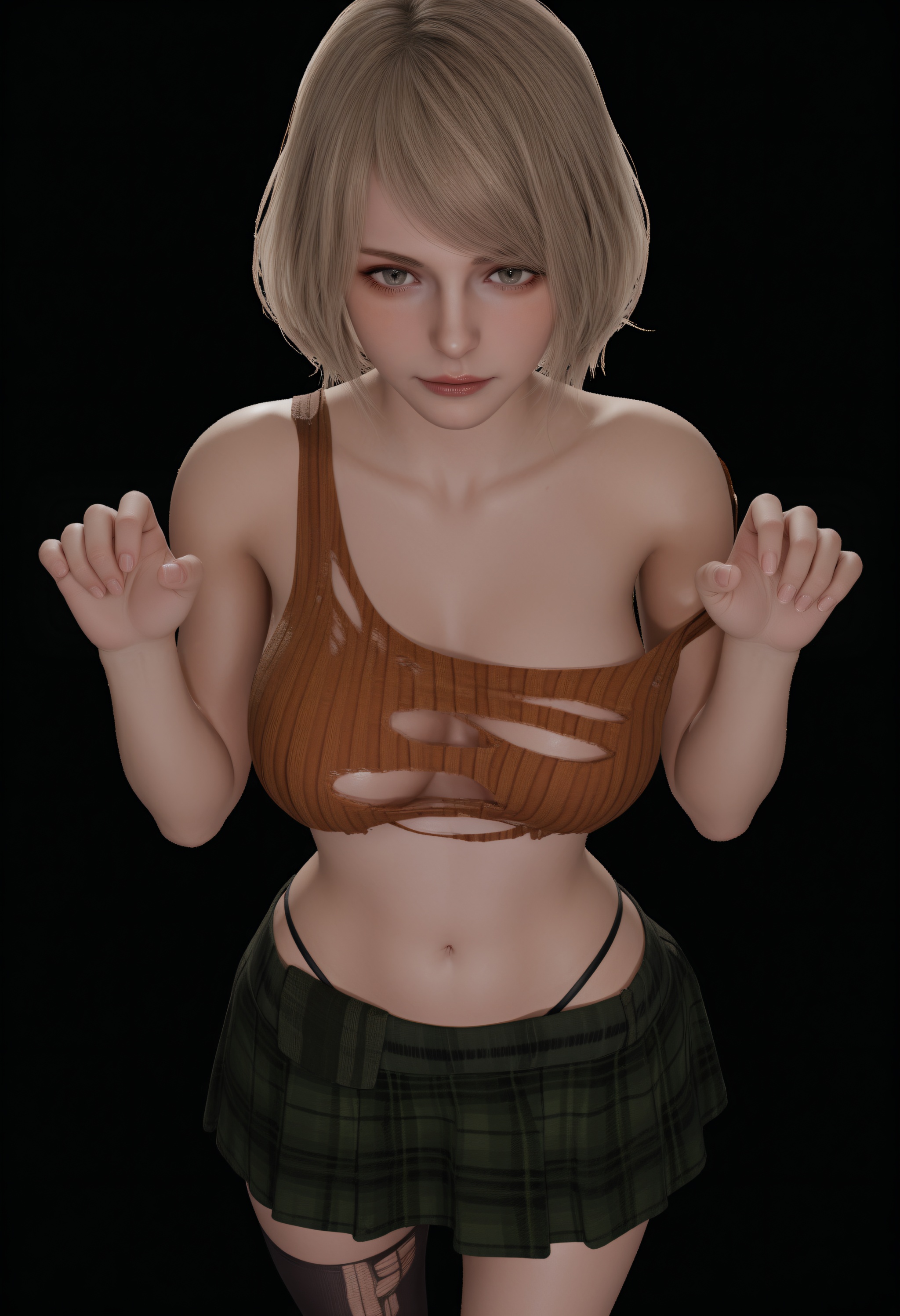 looking at viewer,  front view,  shy by 誠 on Tensor.Art