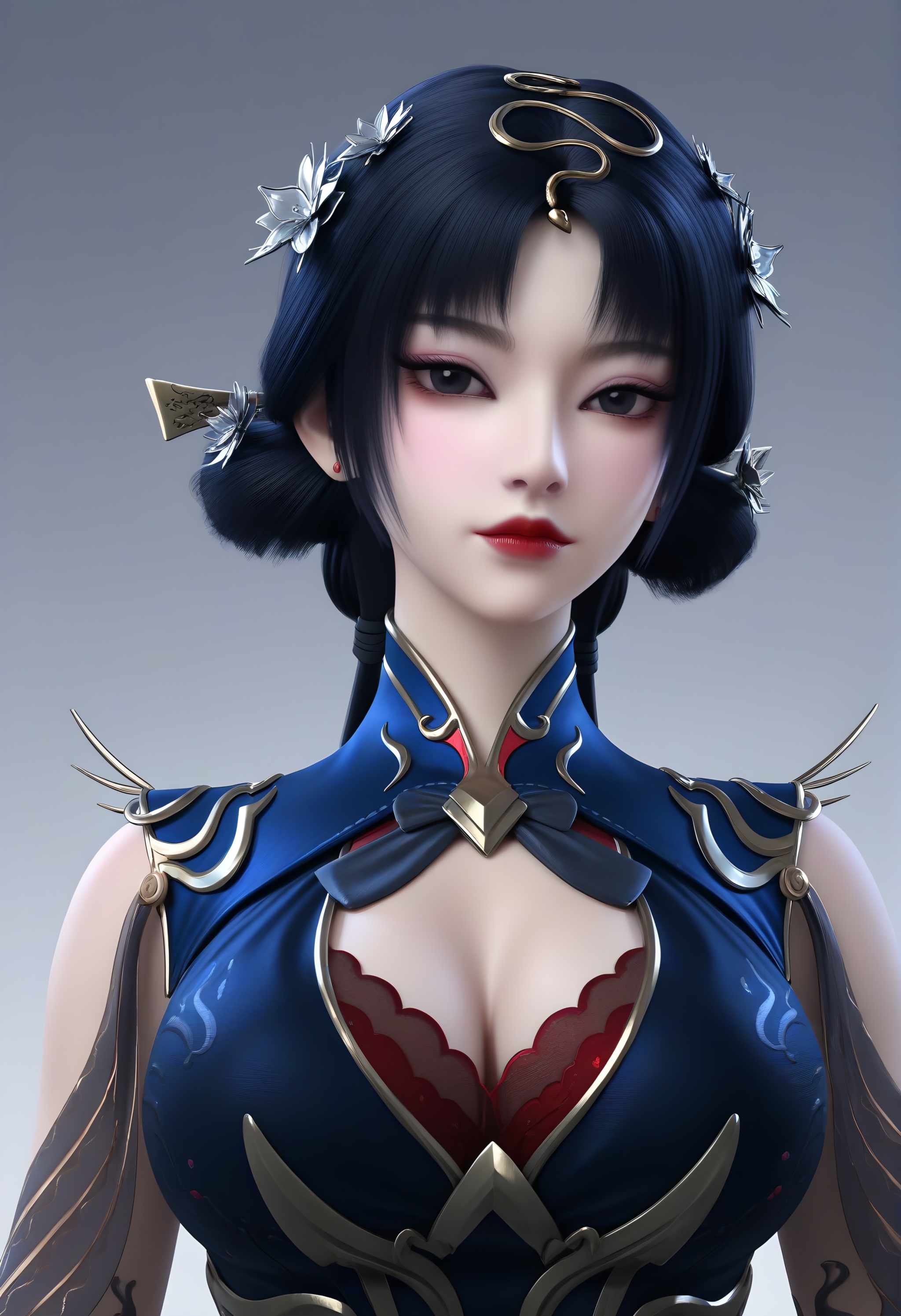 looking at viewer,  front view,  collarbone by 誠 on Tensor.Art