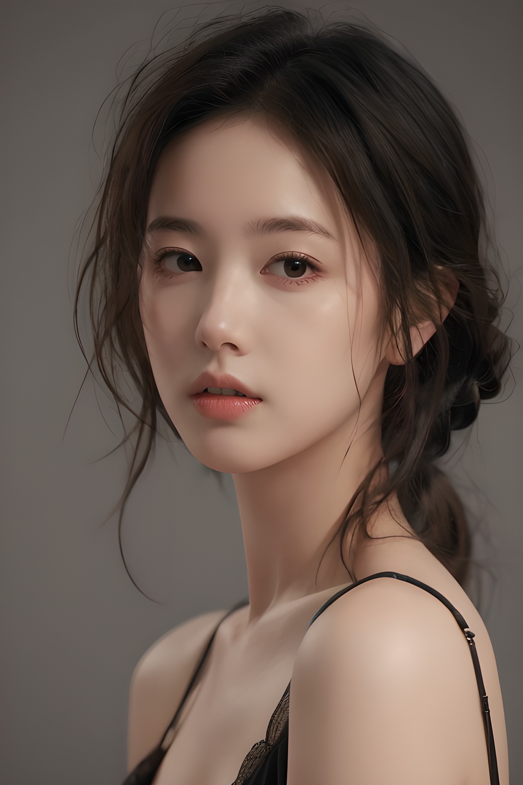 <lora:0806_05:0.7>,simple background,dress,, 1girl,realistic,masterpiece, best quality, photorealistic, HDR,detail
