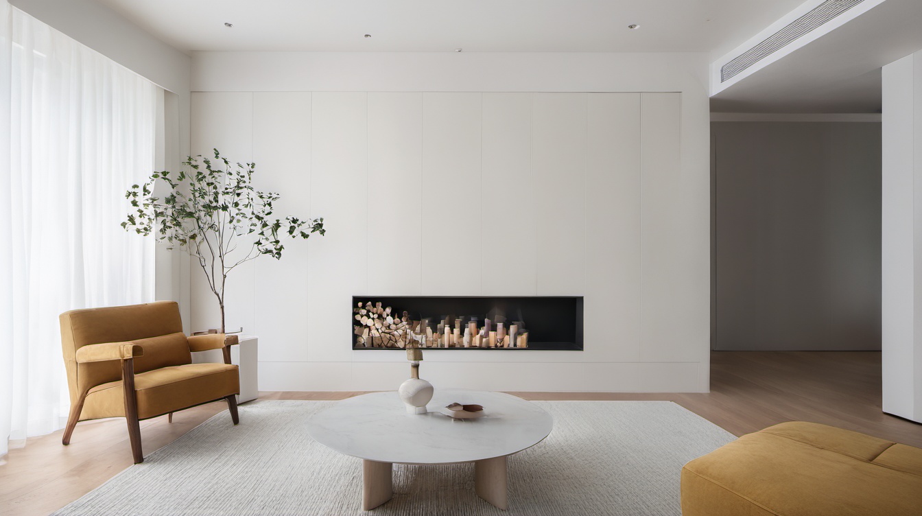 <lora:xiandaijijian XL2.0:0.6>,xiandai,jijian,indoor,floor,couch,curtains,table,chair,available light,cup,plant,vase,incredibly absurdres,realistic,