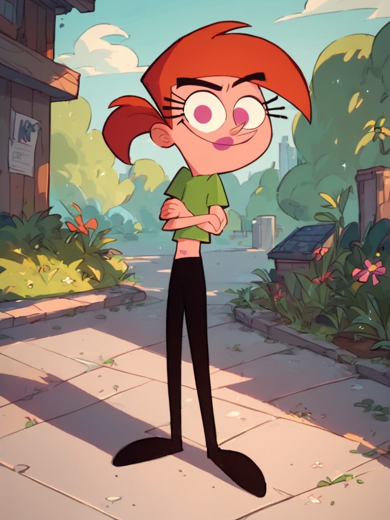 vicky,  ponytail,  lipstick on Tensor.Art