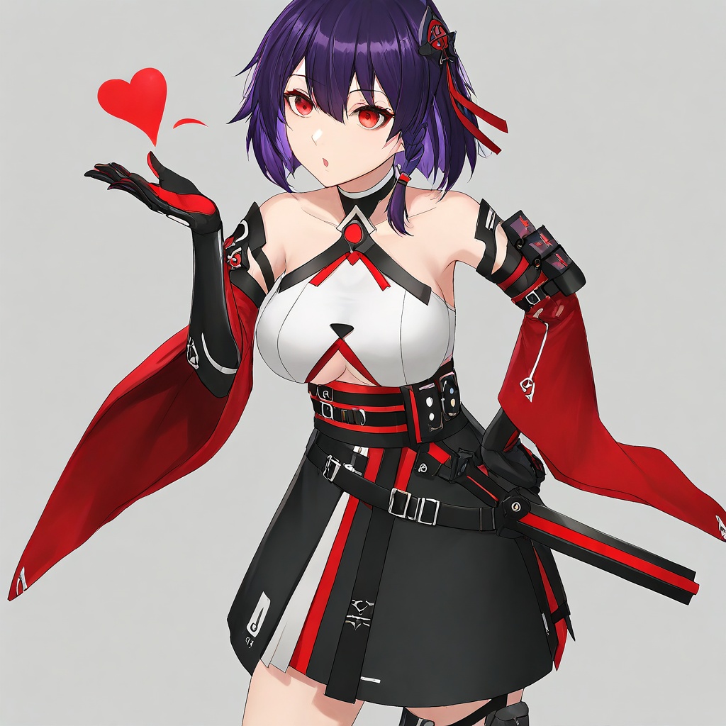 buzenbo tengu \(aether gazer\),  dark purple hair,  short hair on Tensor.Art