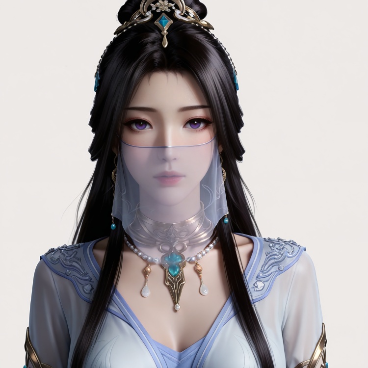 DJ_紫灵-新建模-白衣-凡人修仙传 by DJ大江东去 on Tensor.Art