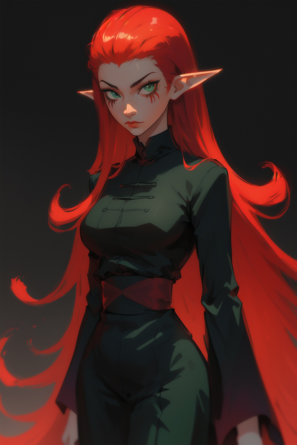 Wuya,  1girl,  gradient background on Tensor.Art