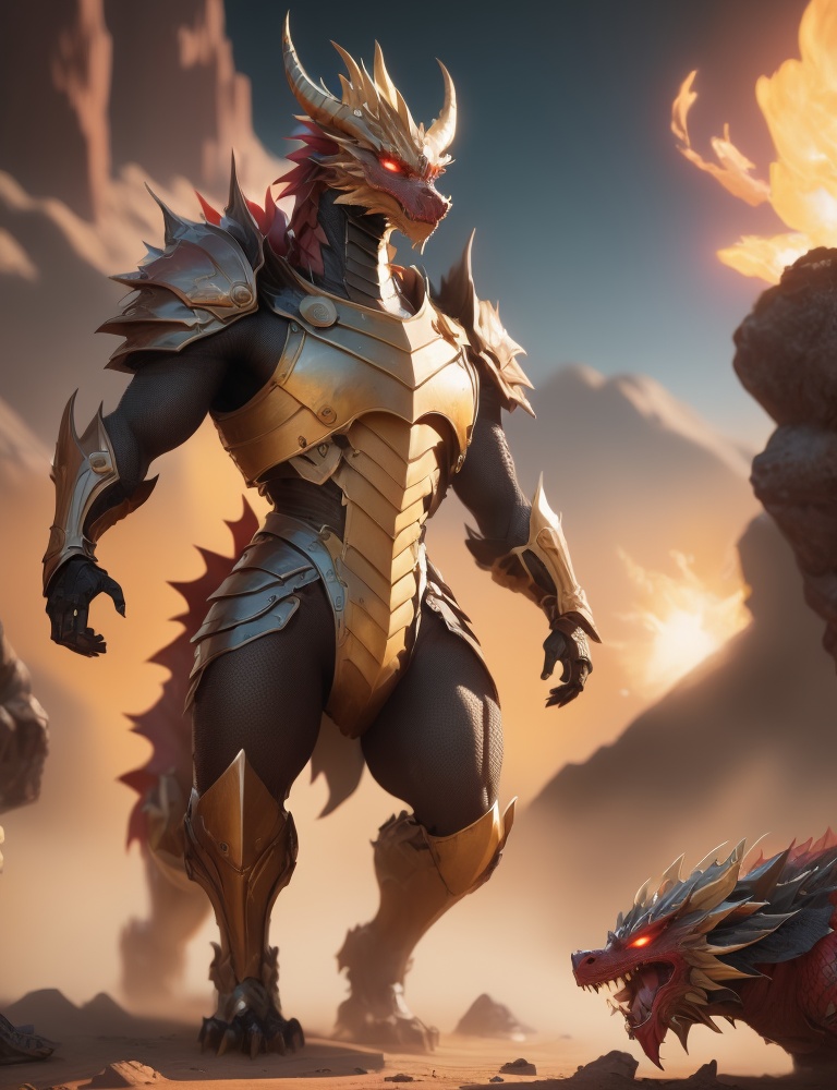 longwang,Majestic Gamma Dragon King, scales, anthropomorphic, laser eyes, tall body like a mountain, Red Planet, snow-capped mountains, fiery red magma in the distance (King Style, Oppression, Epic Movie, Movie Lighting, Movie Edge Light, (James Cameron Movie Style) Sci-fi, High Resolution, Lots of Detail, Science Fiction Art.,<lora:鲜创一派@伽玛龙王_Gamma Dragon King:0.8>,,,,,,,