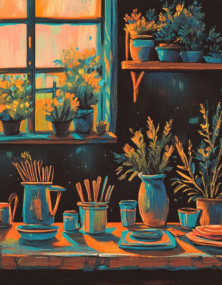 kitchen ncpy13 style pastels drawing ,  score_9,  score_8_up on Tensor.Art