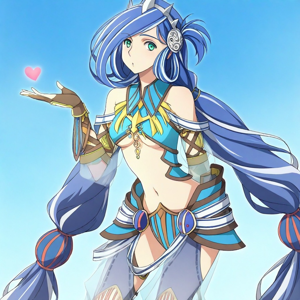 dana iclucia \(ys\),  blue hair,  long hair on Tensor.Art