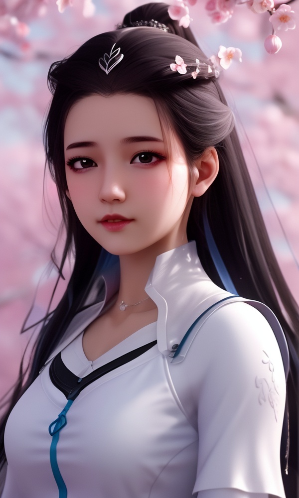 (,1girl, ,best quality, ),looking at viewer, <lora:409-DA-师兄啊师兄-皖江雨:0.8> ultra detailed background,ultra realistic 8k cg,ultra detailed 8k cg,masterpiece,upper body,  (( , )),, ,science fiction,mole, ultra realistic 8k cg, ,    ,outdoors, sun,sunlight, cherry blossoms,      (()), (),