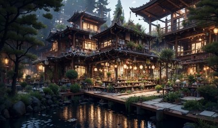 xuer house,<lora:绪儿-日式建筑背景V2 xuer house:0.8>