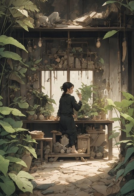 (dramatic, gritty, intense:1.4),masterpiece, best quality, 32k uhd, insane details, intricate details, hyperdetailed, hyper quality, high detail, ultra detailed, Masterpiece, Sunlight, high contrast, light and dark contrast,xuer house, Plants,Courtyard, water,<lora:绪儿-日式建筑背景V2 xuer house:0.8>