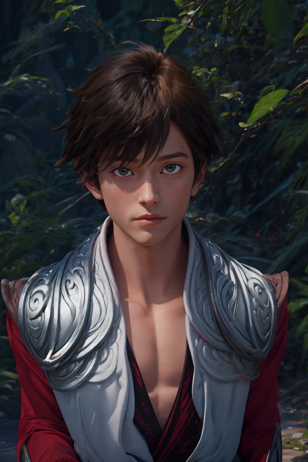 masterpiece,best quality,1boy,upper body,8K,<lora:李白000004:0.8>,