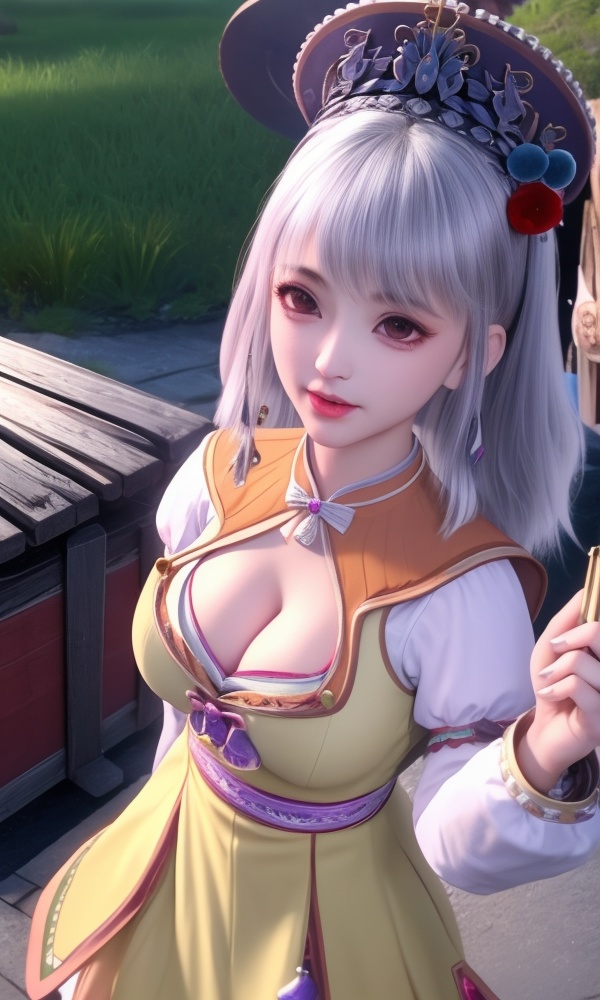 (,1girl, ,best quality, ),looking at viewer, <lora:433-DA-少年歌行-小白:0.8> ,ultra detailed background,ultra detailed background,ultra realistic 8k cg,, ,masterpiece, (( , )),, ,   ,   cure blossom,  ,,  (cleavage), (), ,,