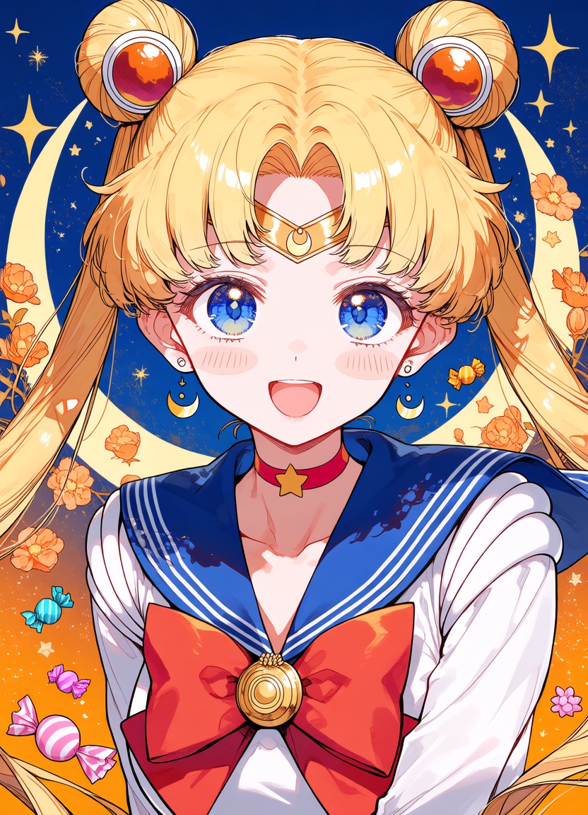 tsukino usagi,  1girl,  blonde hair on Tensor.Art