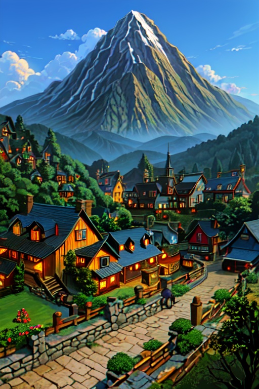 fantasy town,  quaint,  high fantasy on Tensor.Art