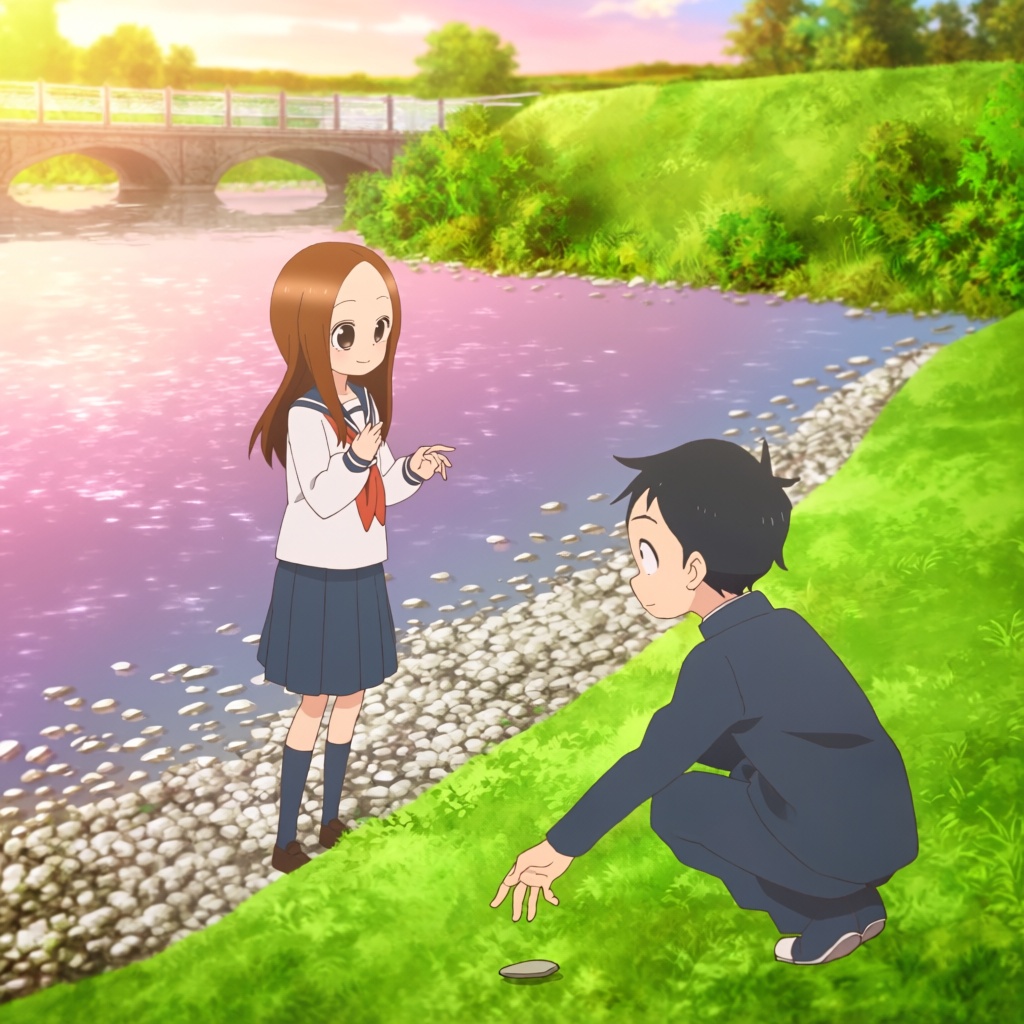 stone skipping,  throwing,  nishikata on Tensor.Art