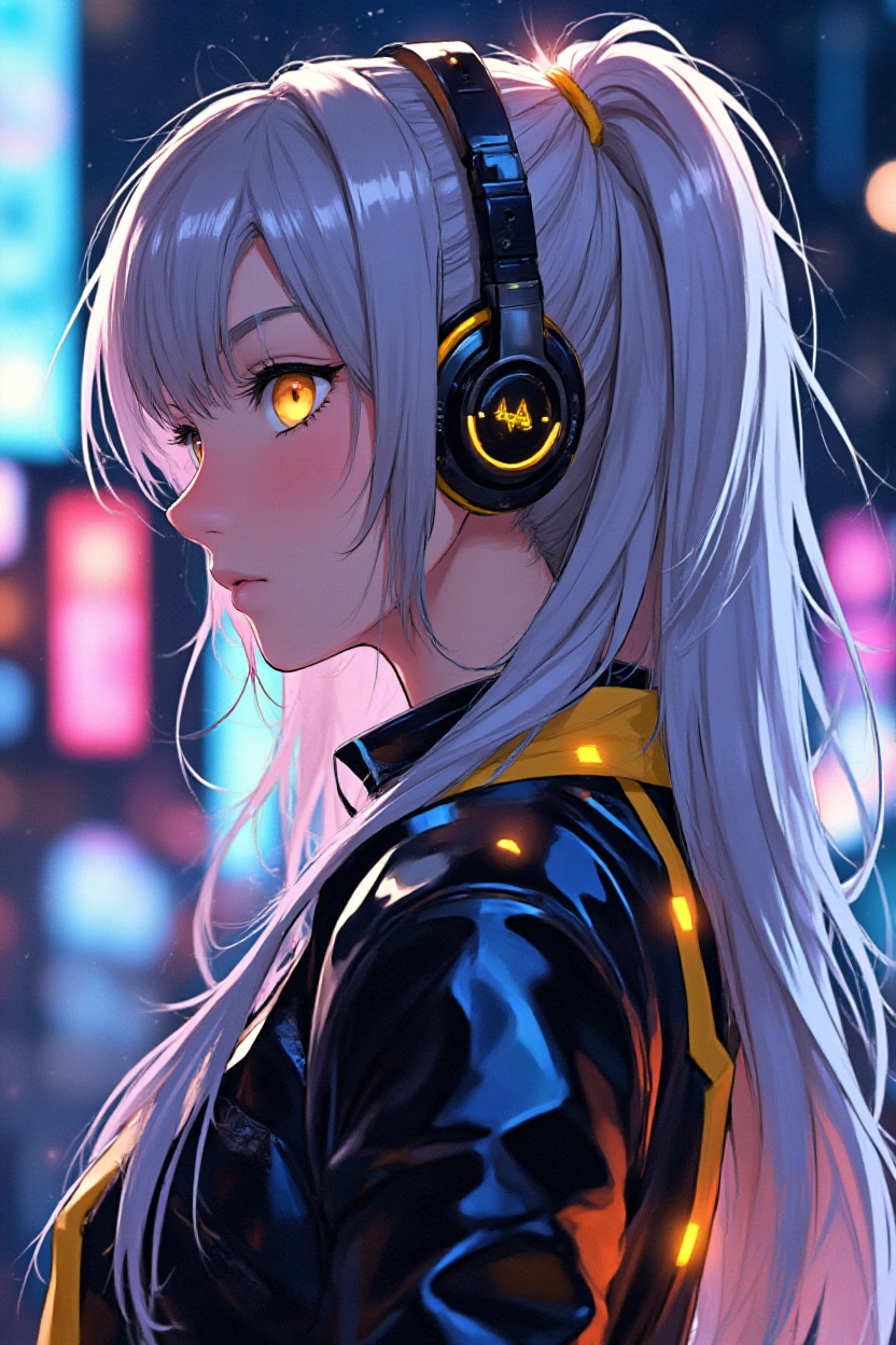 { "prompt": "Cyberpunk anime girl,  long white hair,  yellow eyes on Tensor.Art