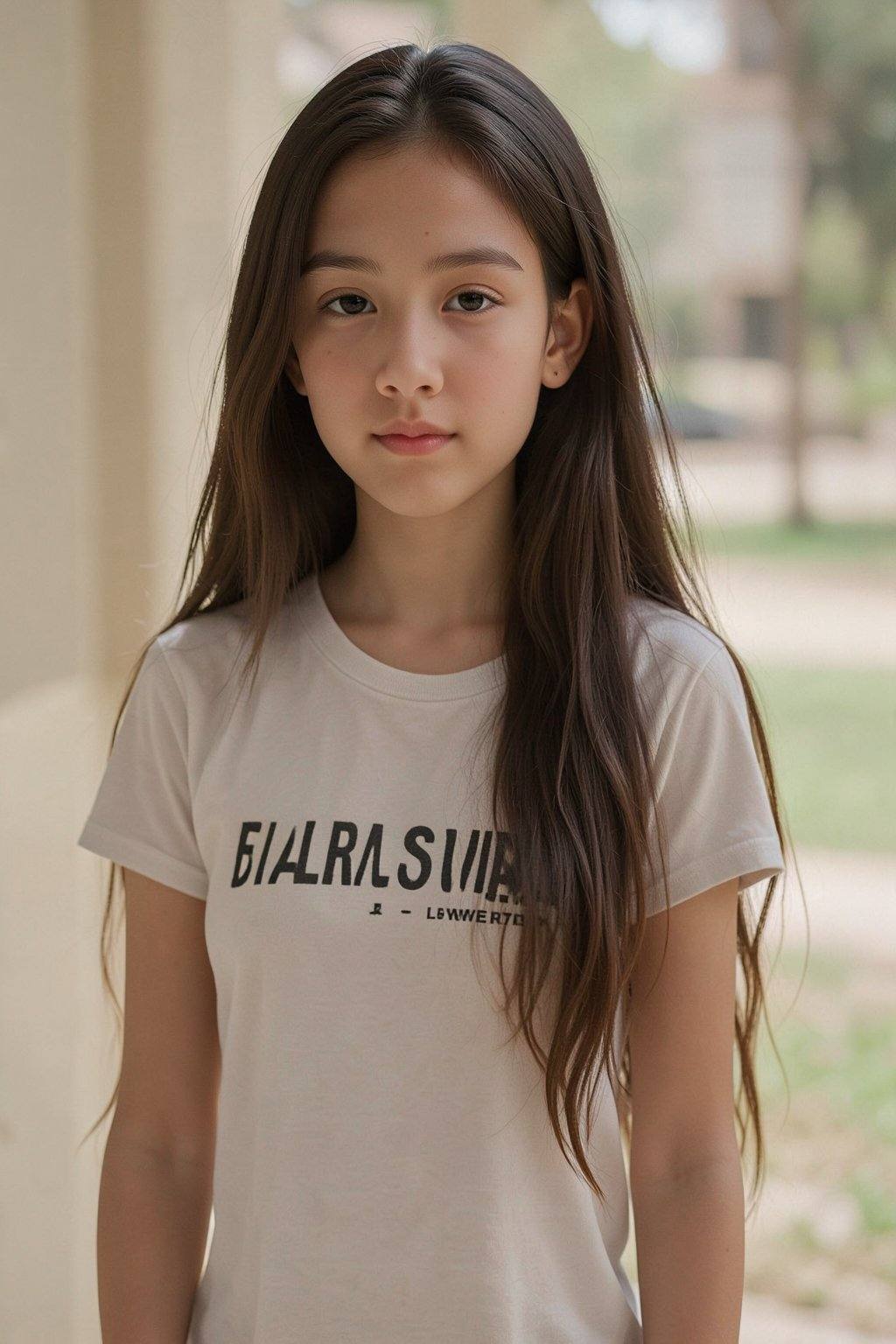 girl,  T-shirt,  upper body on Tensor.Art