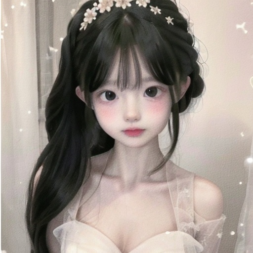 1 girl,Pure face,<lora:linglong-000007:0.6>,evening_gown,