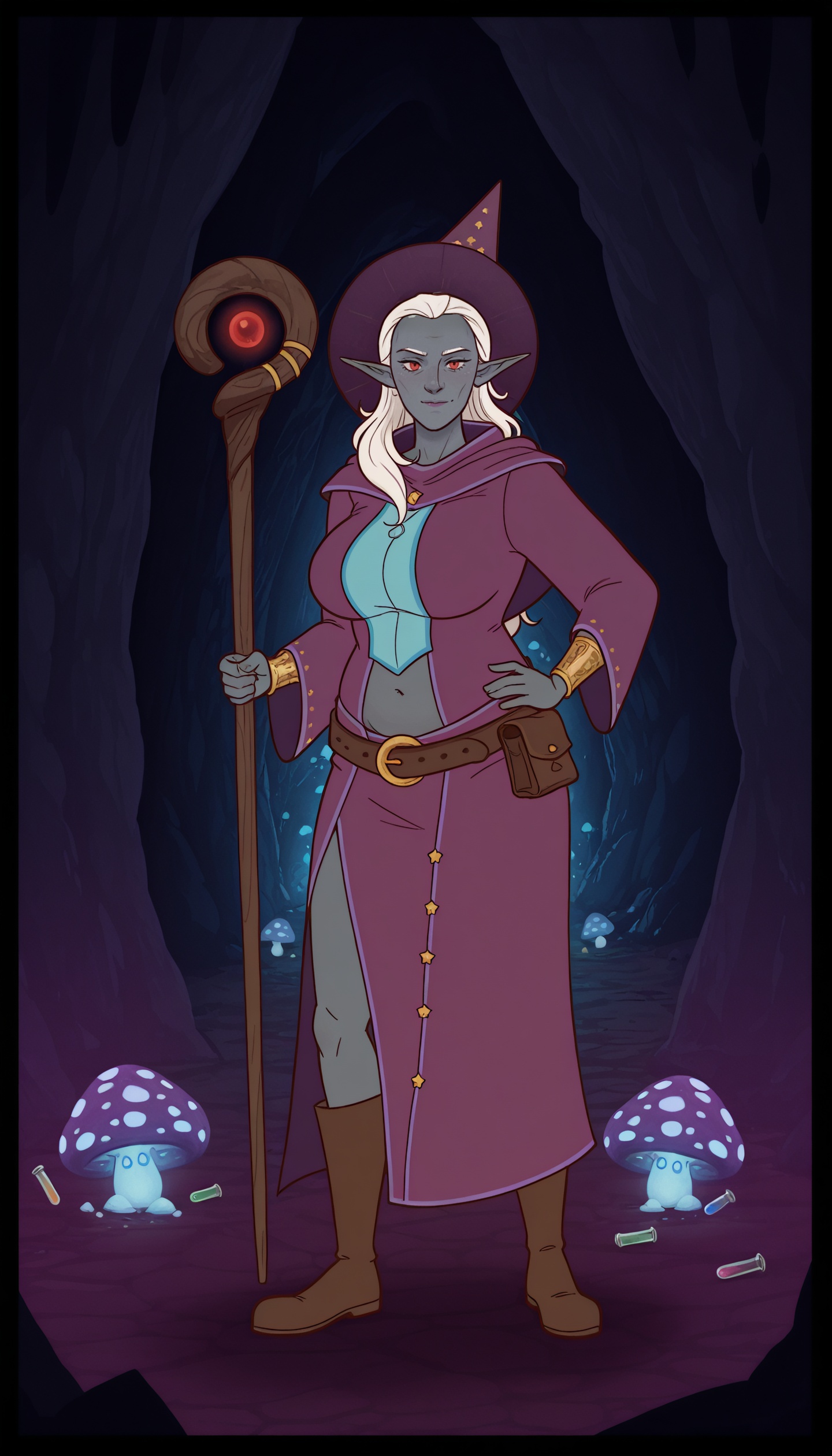 ((dark elf,  mature female,  aged up on Tensor.Art