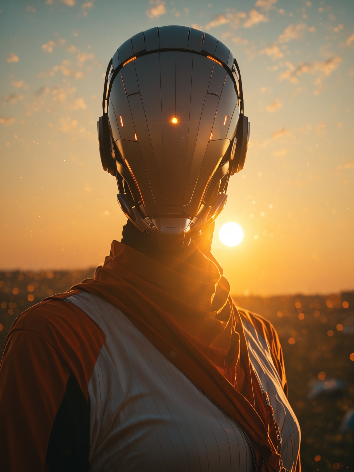 noface robot ponyxl,  The area is lit by the sun's warm glow,  score_9 on Tensor.Art