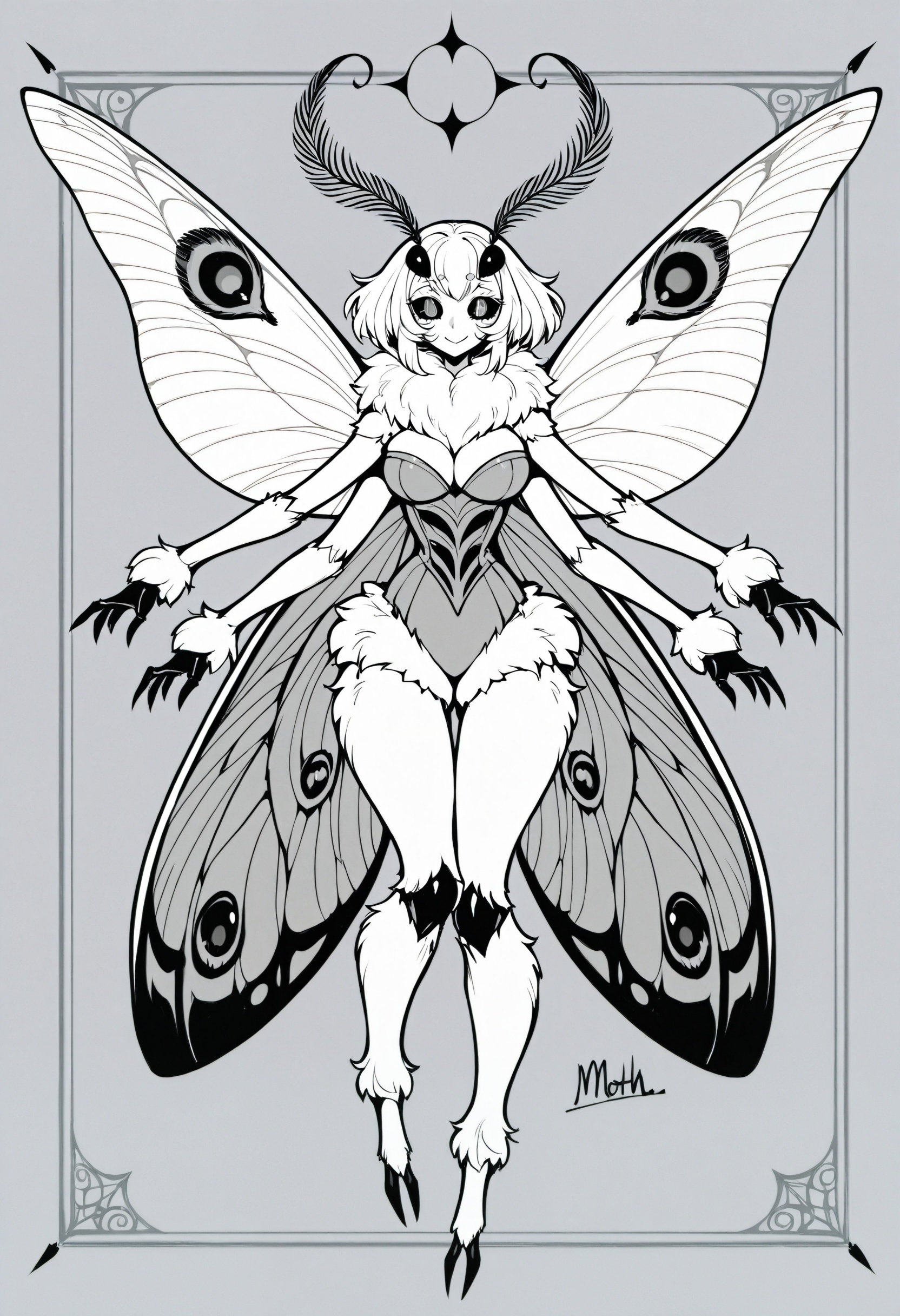 moth,  solo,  antennae on Tensor.Art