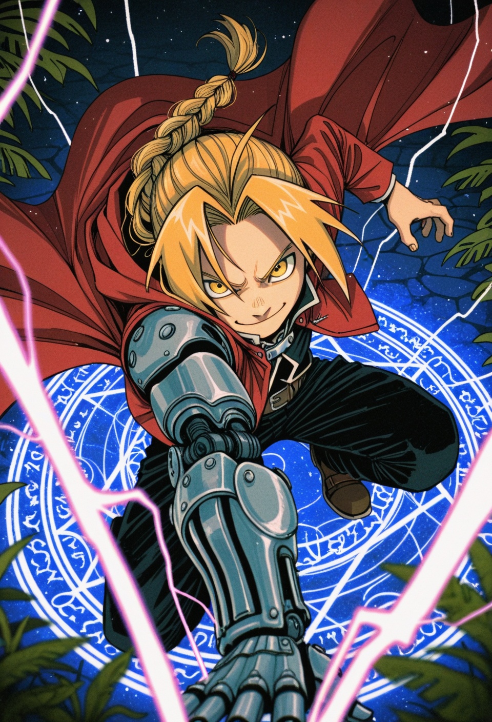 solo,  (edward elric),  action pose on Tensor.Art