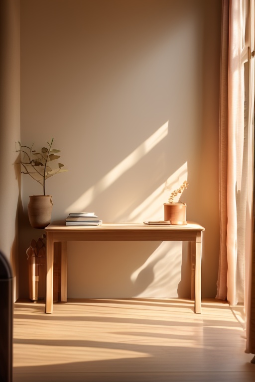 product photography, indoor, indoors, no humans, table, sunlight, scenery, wooden floor