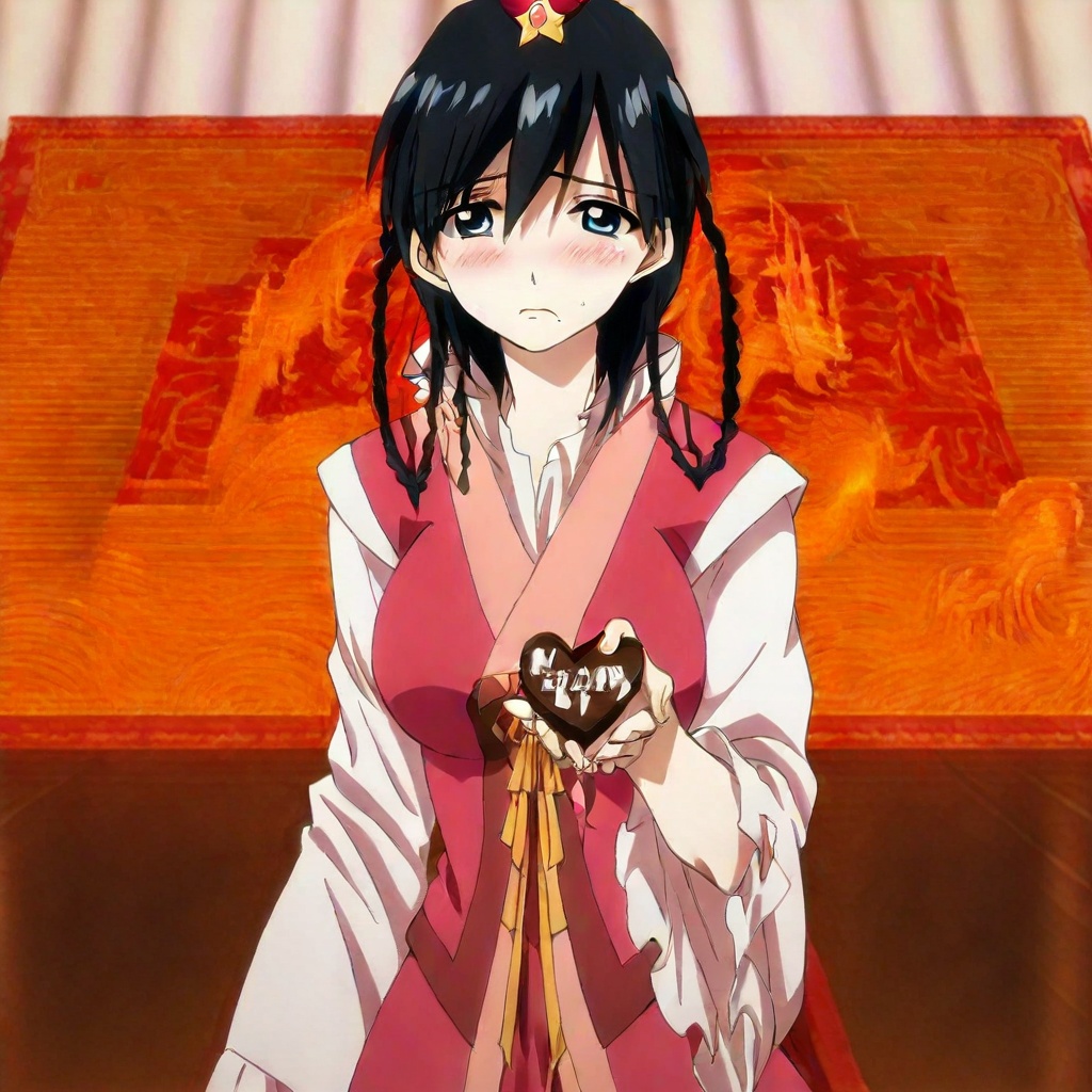 ren gyokuen \(magi\),  black hair,  medium hair on Tensor.Art