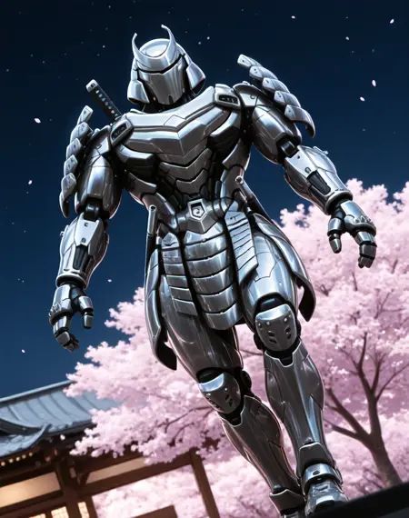 Silver Samurai,  robot,  armor on Tensor.Art