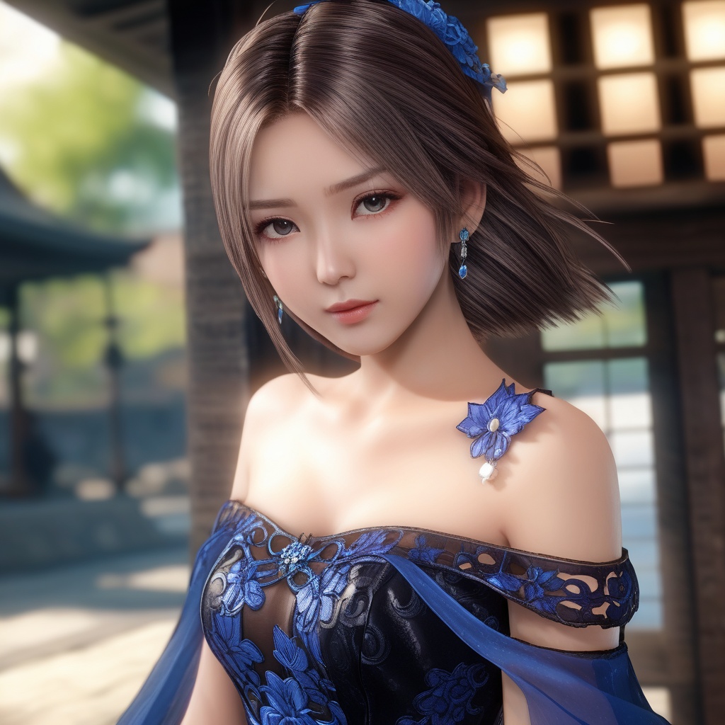 <lora:847-DA-XL-死或生-Elise-BirthdaySuit-20220903:0.8>, score_9,score_8_up,score_7_up,1girl,supermodel,Japanese beauties,idol,innocence,mysterious,detailed beautiful face,Gothic detailed dress,elegance,graceful,stylish,strapless,off shoulder,bare shoulders,collarbone,looking at viewer,elegant pose,dynamic angle,perfect composition,perspective,break LUT,cinematic,highly detailed,extremely detailed,intricate details,fine texture,crisp detail,crisp edges,high contrast,subtle shadows,complex shading,sharp focus,depth of field,Volumetric lighting,professional lighting,film lighting,concept art,film grain,bokeh,