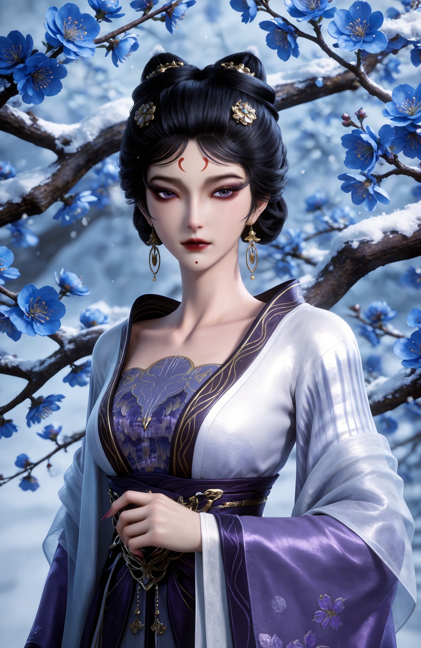 1girl,  black hair,  hair bun by 天海TianHai on Tensor.Art