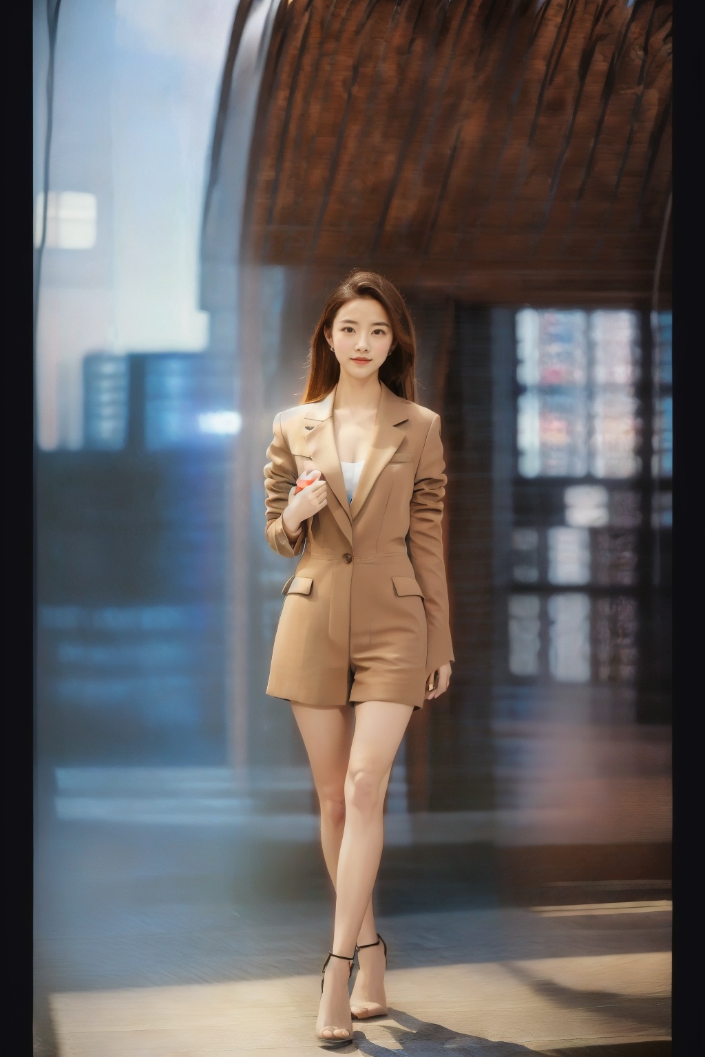 (1girl:1.3), (best quality, masterpiece, ultra high resolution),(photorealistic:1.3), (realistic:1.3), depth of field,(full body:1.2), (outdoors:1.2), (day:1.2), (cinematic lighting:1.2),   <lora:Zhuchiren:0.8>