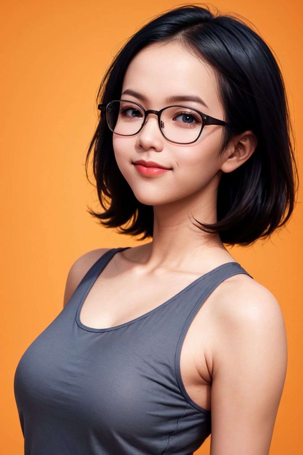 cute woman,  bob hair,  glasses on Tensor.Art