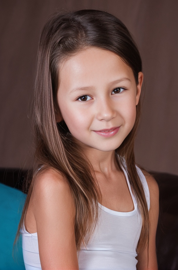 Little eight-year-old female child model,  BmDaisyDW,  cute face on Tensor.Art