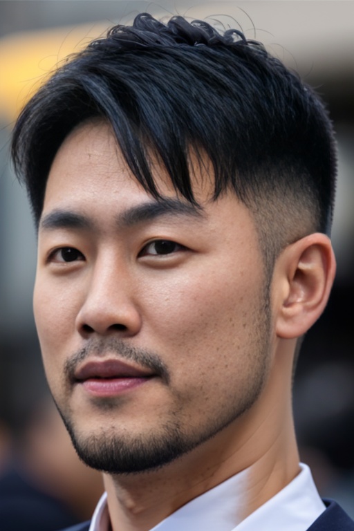 CNman,AsianMan,1boy, male focus, solo, facial hair
