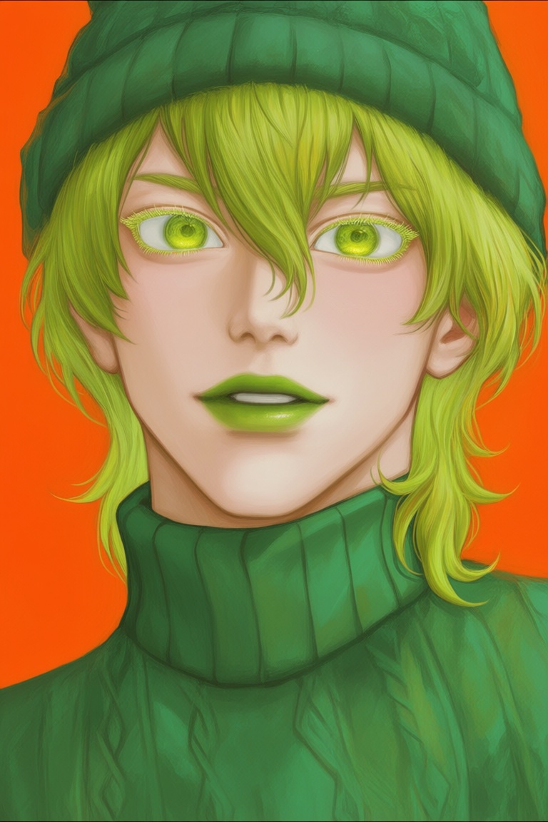 1boy,  looking at viewer,  colored eyelashes on Tensor.Art