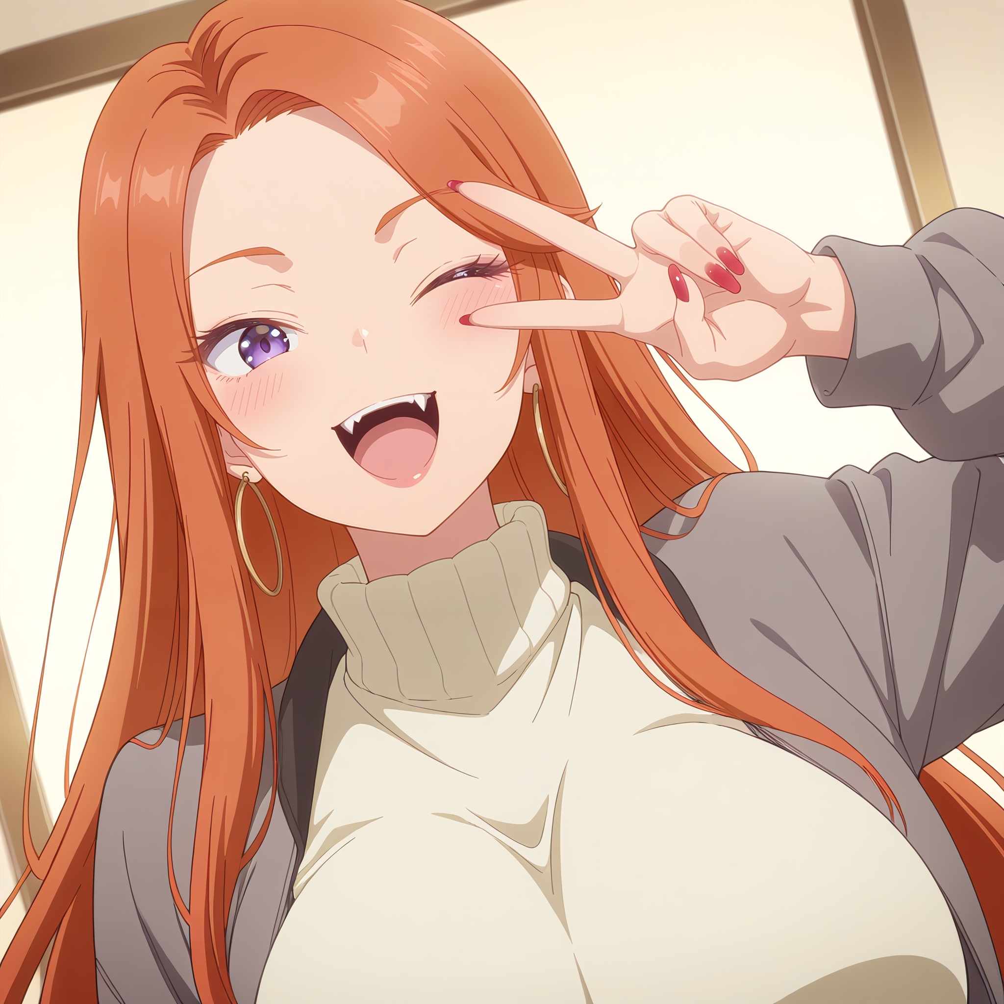 mai_fuyuki-dosankogal,  1girl,  one eye closed on Tensor.Art