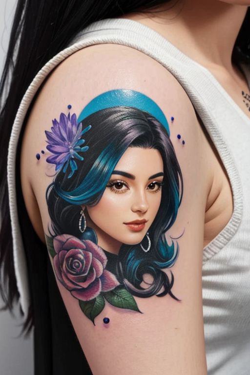 close up of a future tattoo on Tensor.Art