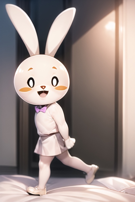 tsidoki,  white eyes,  rabbit ears on Tensor.Art