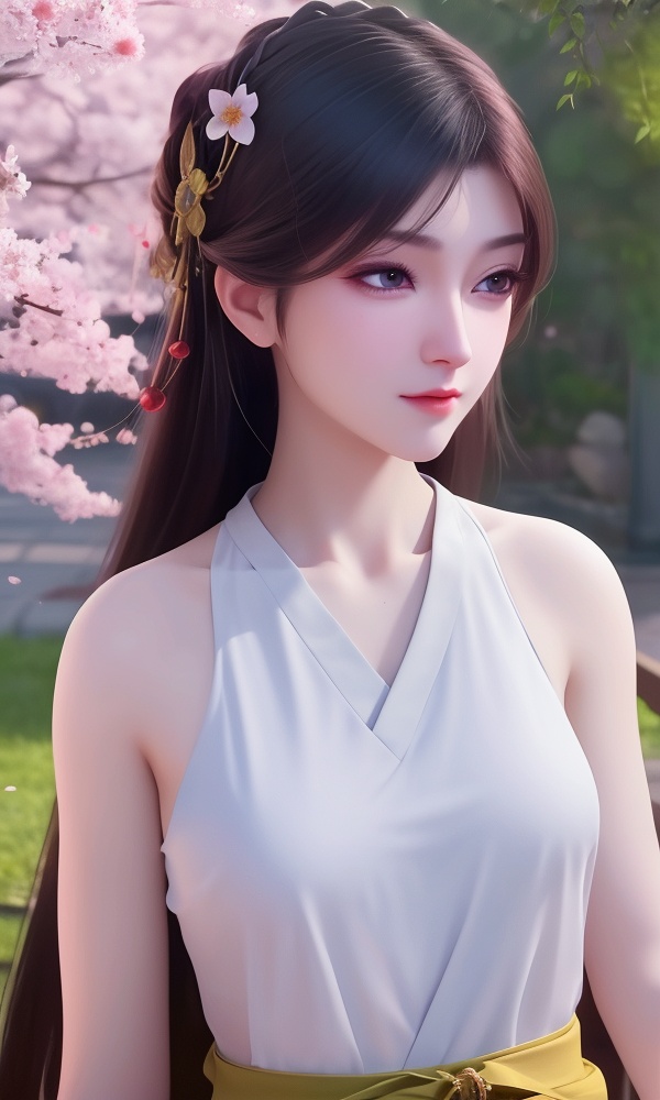 (,1girl, ,best quality, ),looking at viewer, <lora:408-DA-凡人修仙传-卓如婷:0.8> ultra detailed background,ultra realistic 8k cg,ultra detailed 8k cg,masterpiece,upper body,  (( , )),, ,science fiction,mole, ultra realistic 8k cg, ,    ,outdoors, sun,sunlight, cherry blossoms,      (()), (), 