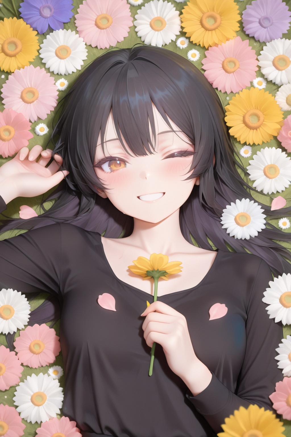 1girl,  solo,  one eye closed on Tensor.Art