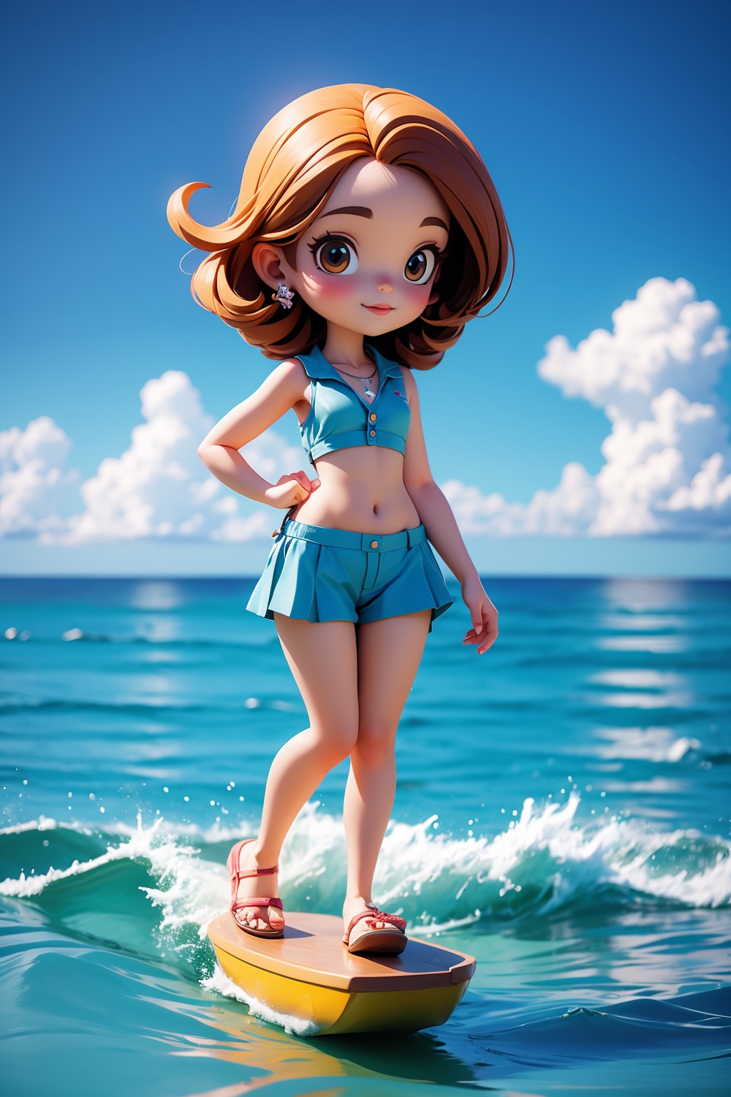 girl,full body,sea,