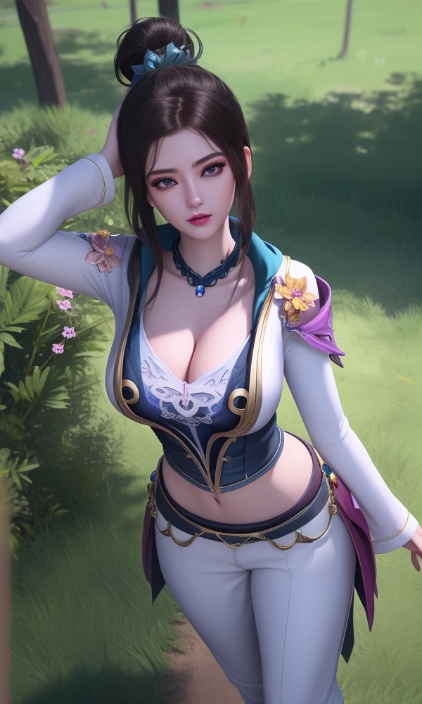 (,1girl, ,best quality, ),looking at viewer, <lora:432-DA-少年歌行-陈飞瑶:0.8> ,ultra detailed background,ultra detailed background,ultra realistic 8k cg,, ,masterpiece, (( , )),, , , spirit blossom \(league of legends\),   ,   (cleavage), (), ,,