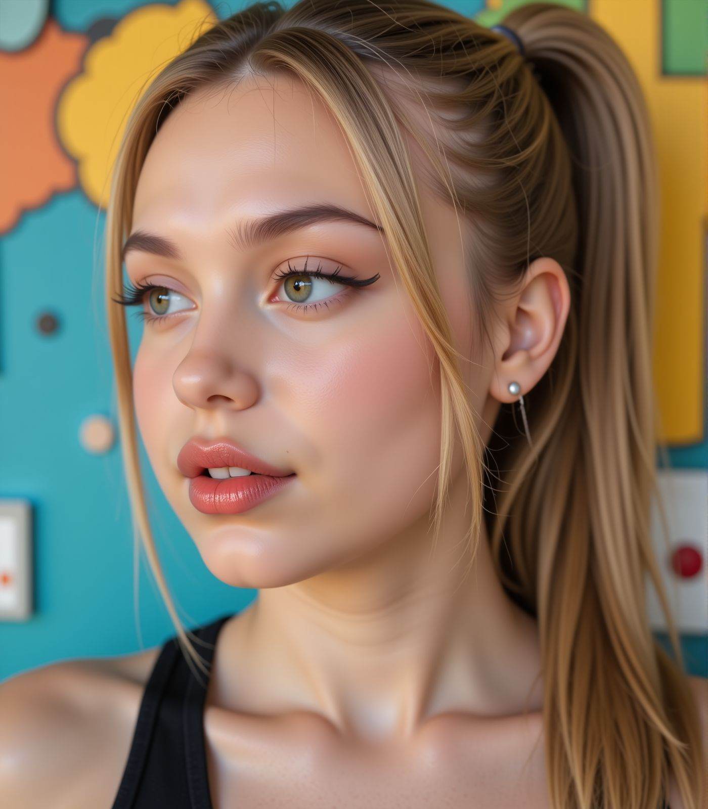 sharp image,  4k,  young woman face on Tensor.Art