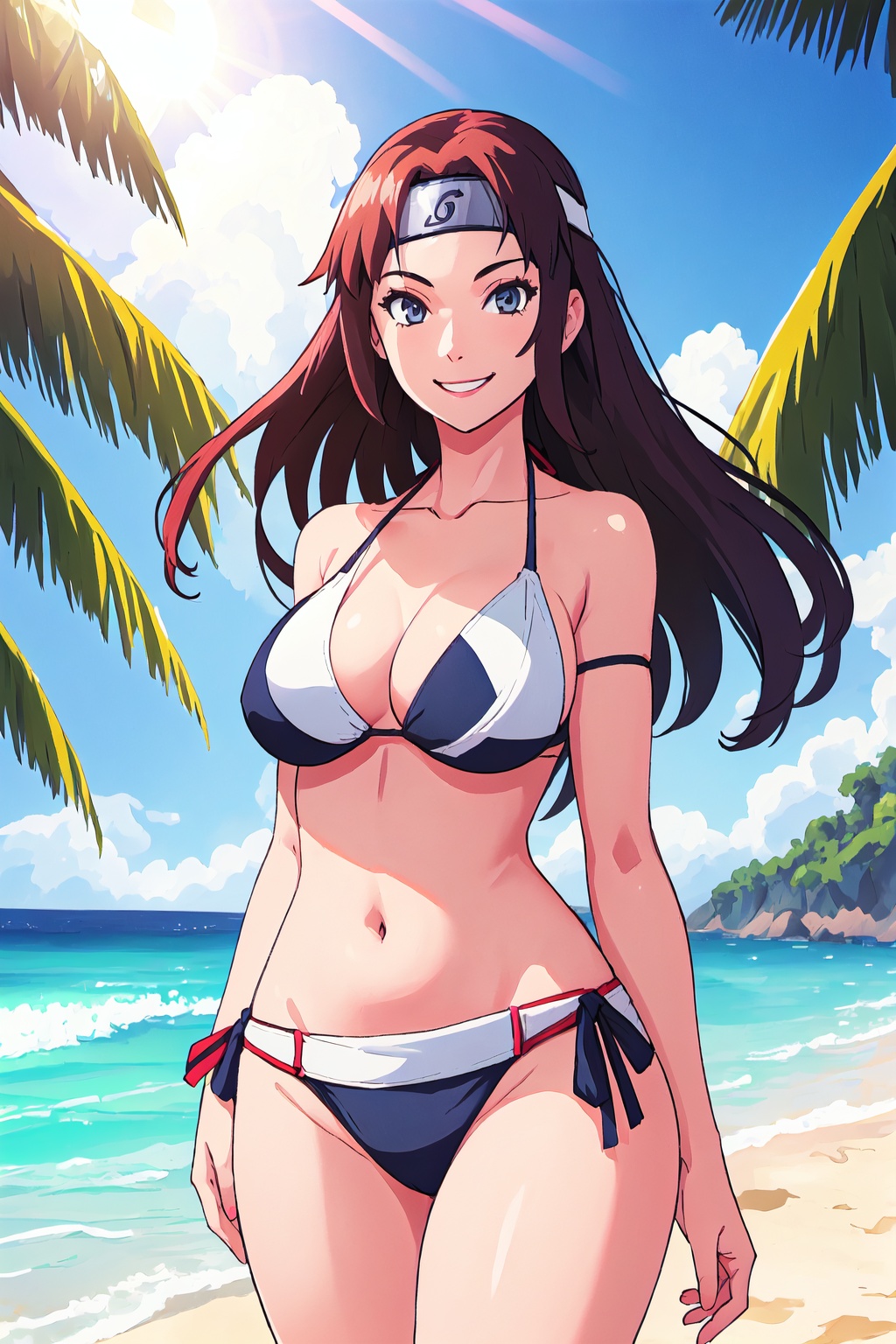 solo,  1girl,  forehead protector on Tensor.Art