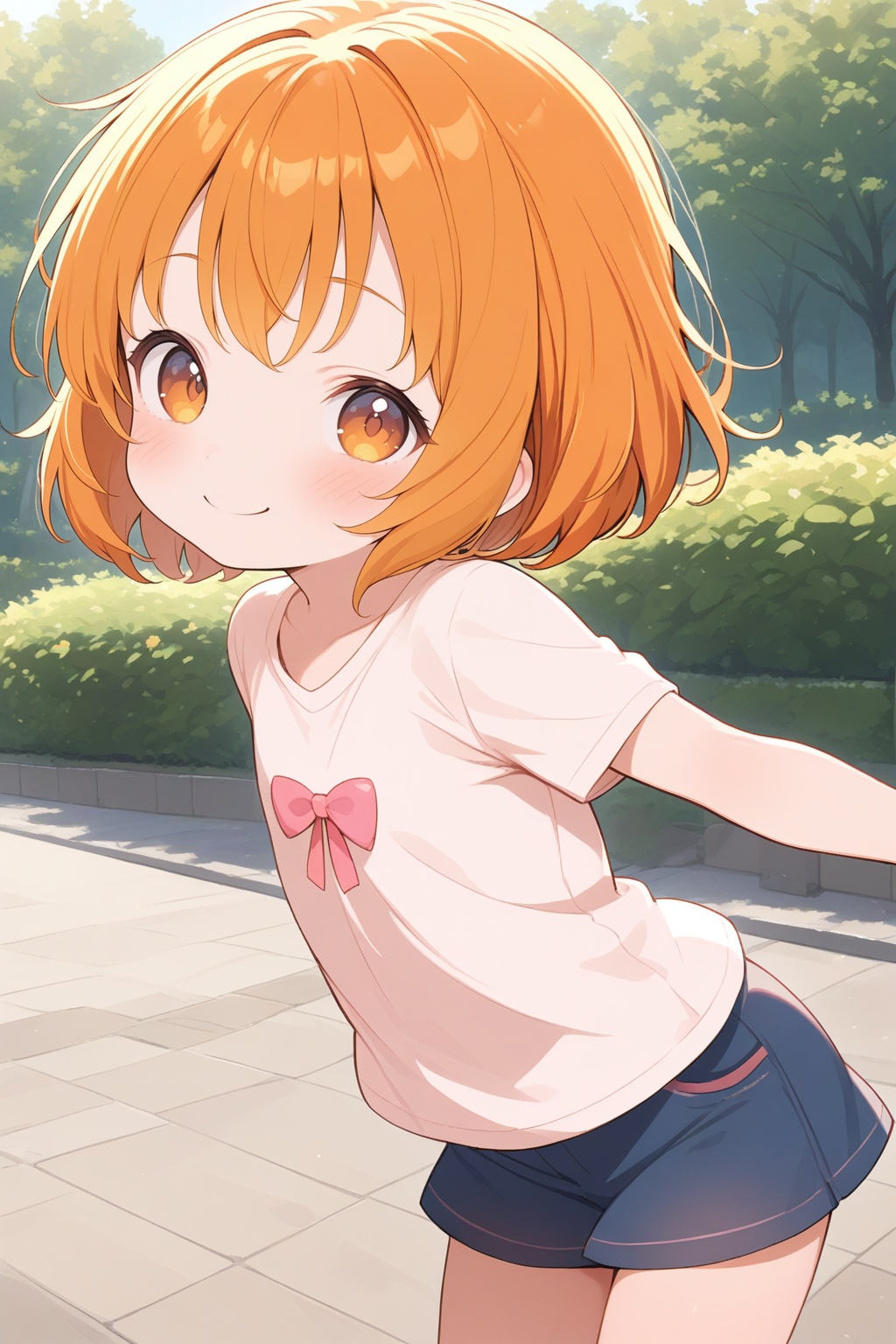 masterpiece,best quality,outdoor,1girl,cute anime girl,little_girl,loli,kawaii,smile,
