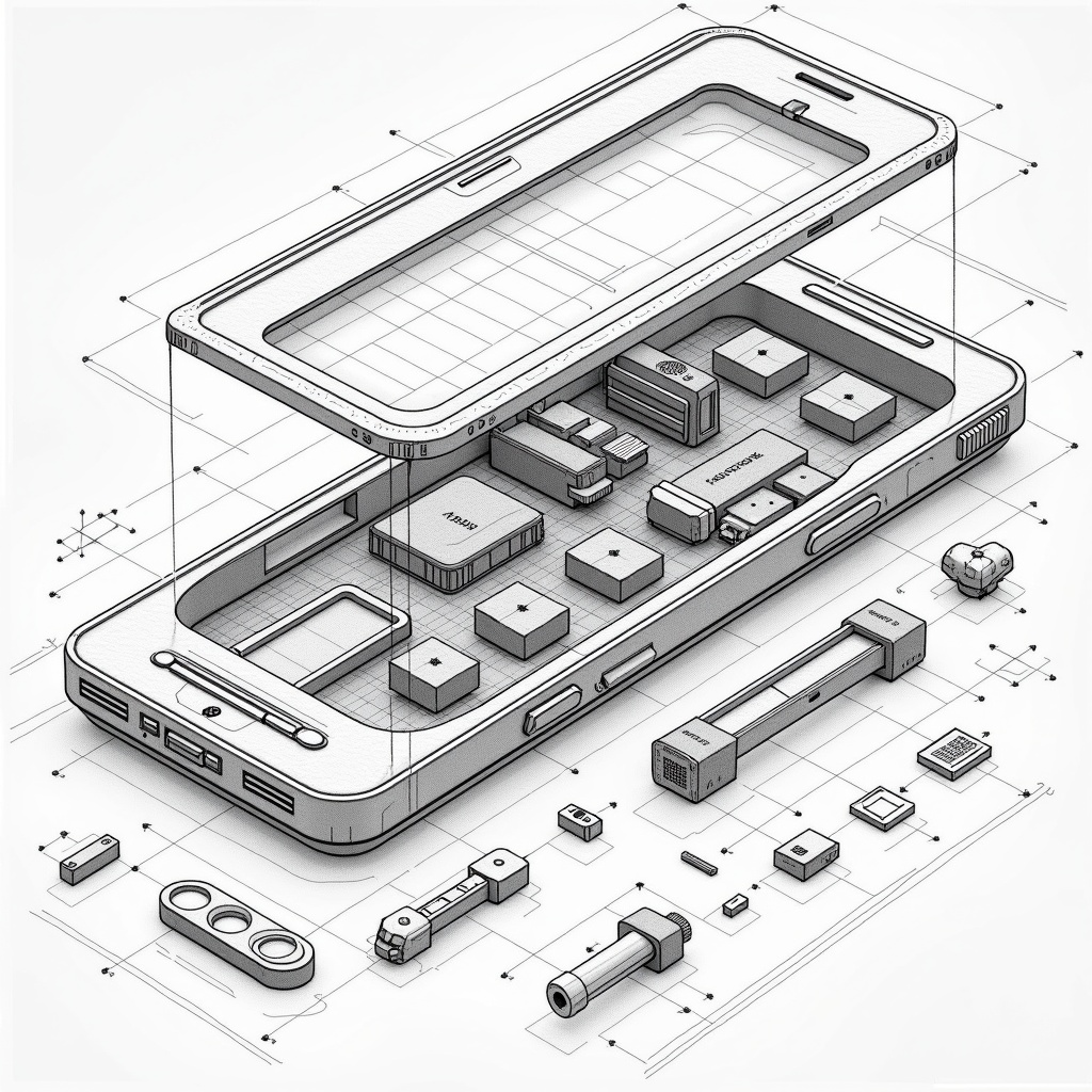 a drawing of a cell phone with a blueprint of the parts,industrial design blueprint,blueprint schematics,in blueprint form,highly detailed schematic,blueprint,schematics,detailed technical drawing,technical drawings,technical drawing,schematic,half blueprint,detailed –n 9,blueprints,architecture technical blueprint,blueprint style,scientific schematics,blueprint diagram,engineering blueprints,exploded view,engineering drawing,exploded view,detailed diagrams,autocad,elegant intricate diagrams,wireframe,diagram schematic,a wireframe diagram,diagram specifications notations,wireframes,2 d autocad,patent drawing,technology design,