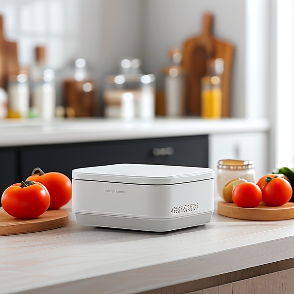 <lora:mljiadianV12:0.8>,a machine placed on the kitchen tabletop,