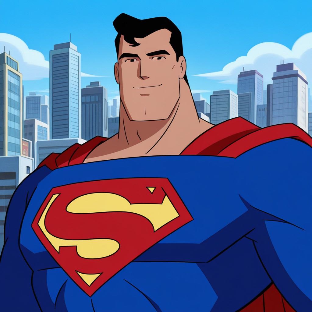 SupermanSTAS,  detailed background,  superhero on Tensor.Art